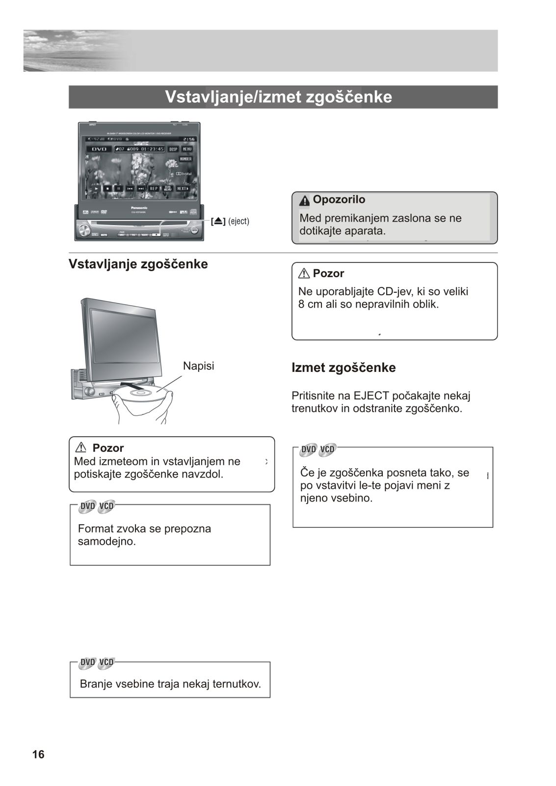 Panasonic CQ-VD7005N Instructions Manual