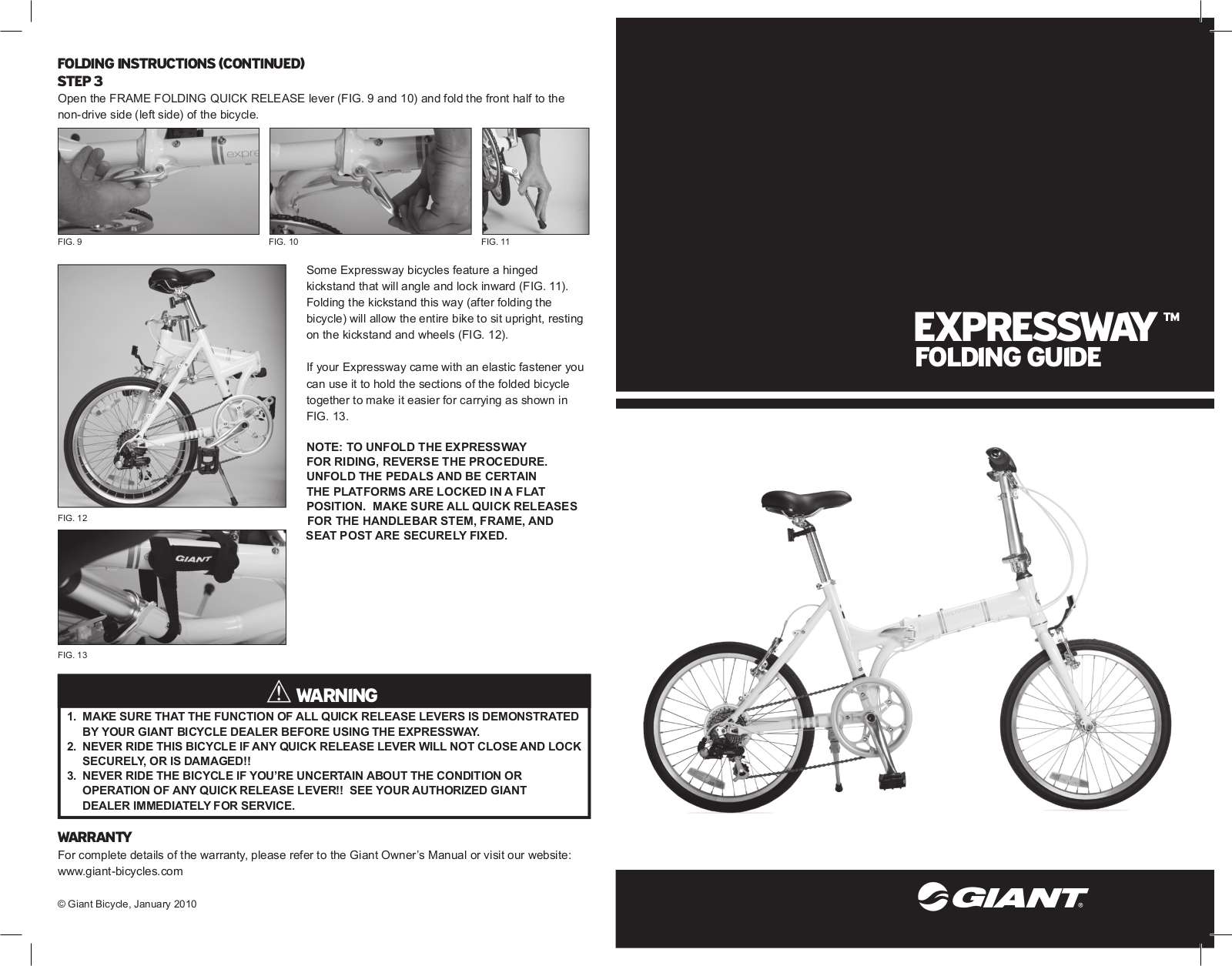 Giant EXPRESSWAY folding GUIDE