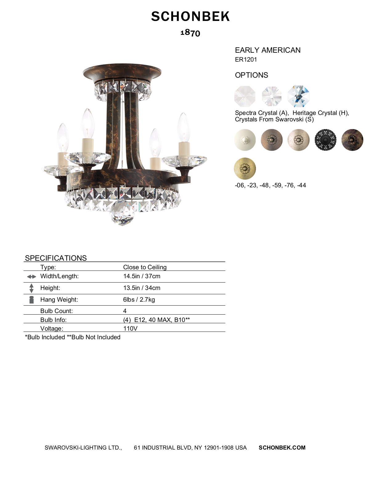 Schonbek SOC10306 Specifications - ManualMachine.com