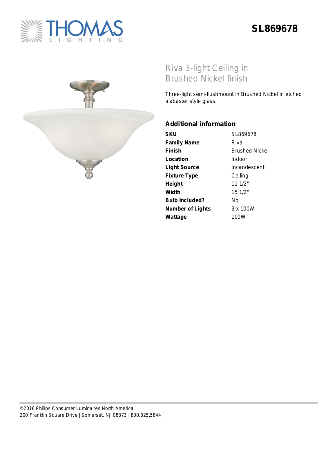 Thomas Lighting SL869678 User Manual - ManualMachine.com
