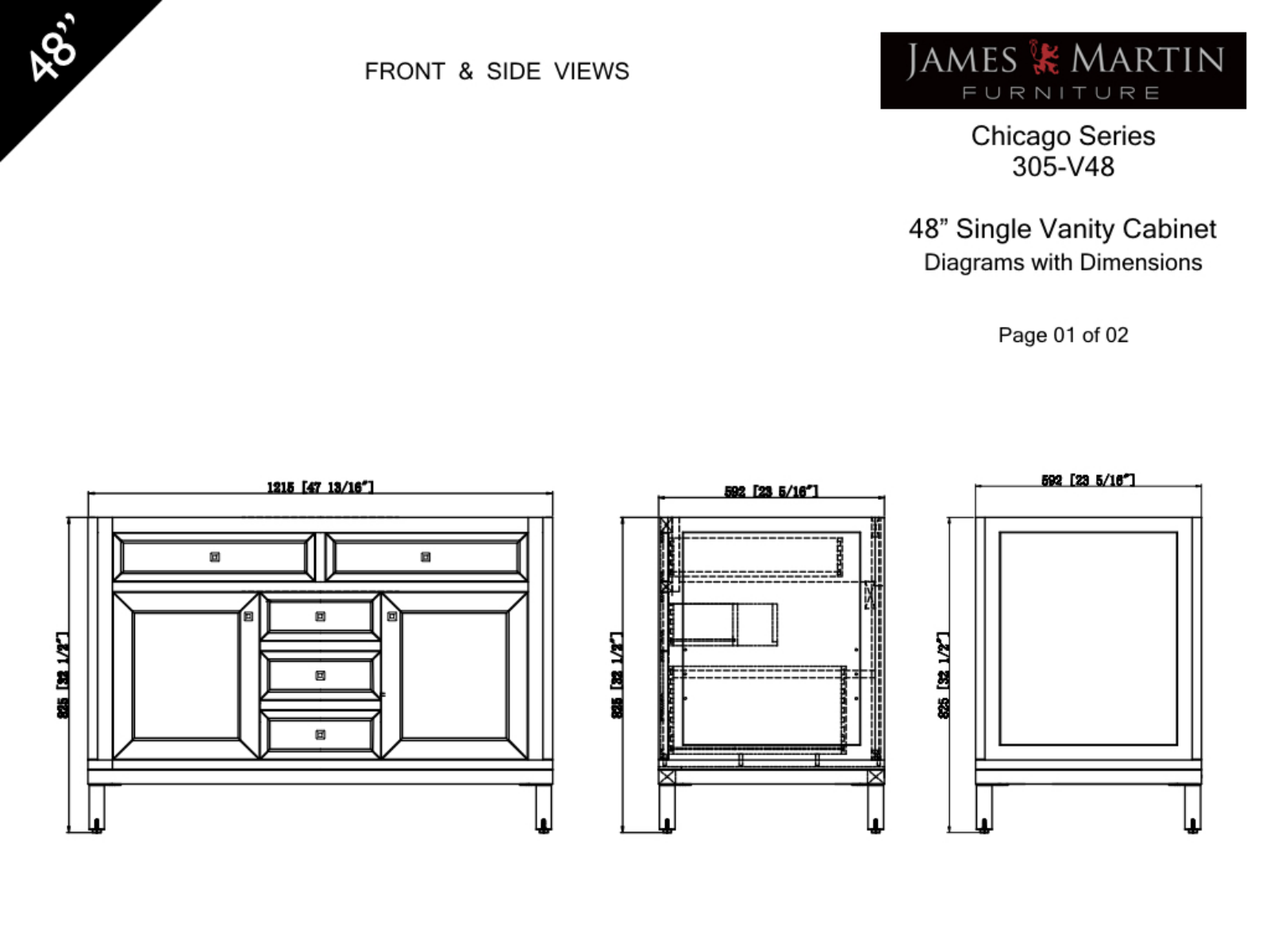 James Martin 305V48WWW4GLB Specifications