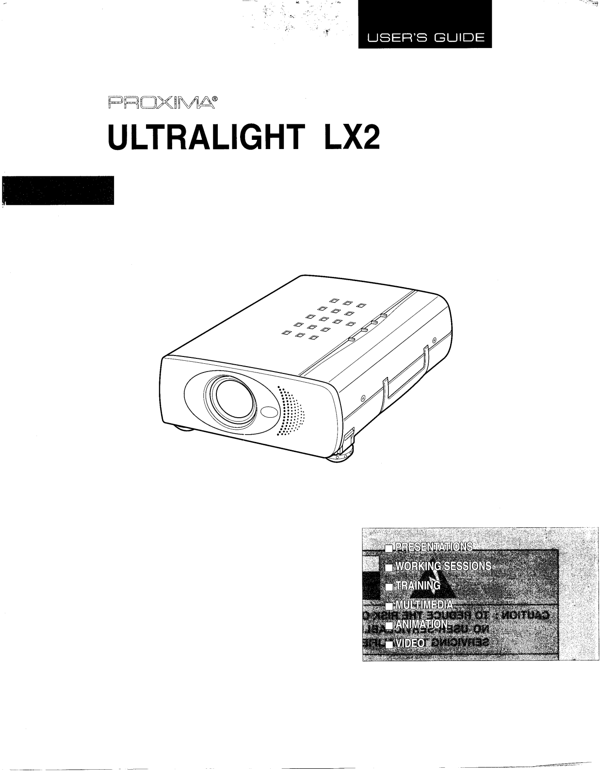 Proxima UltraLight LX2 User Manual