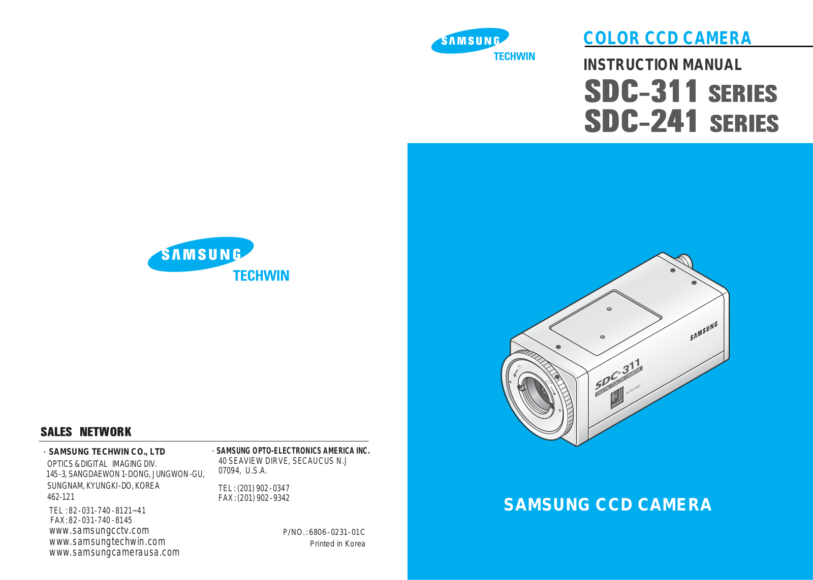 Samsung SDC-241, SDC-311 User Manual