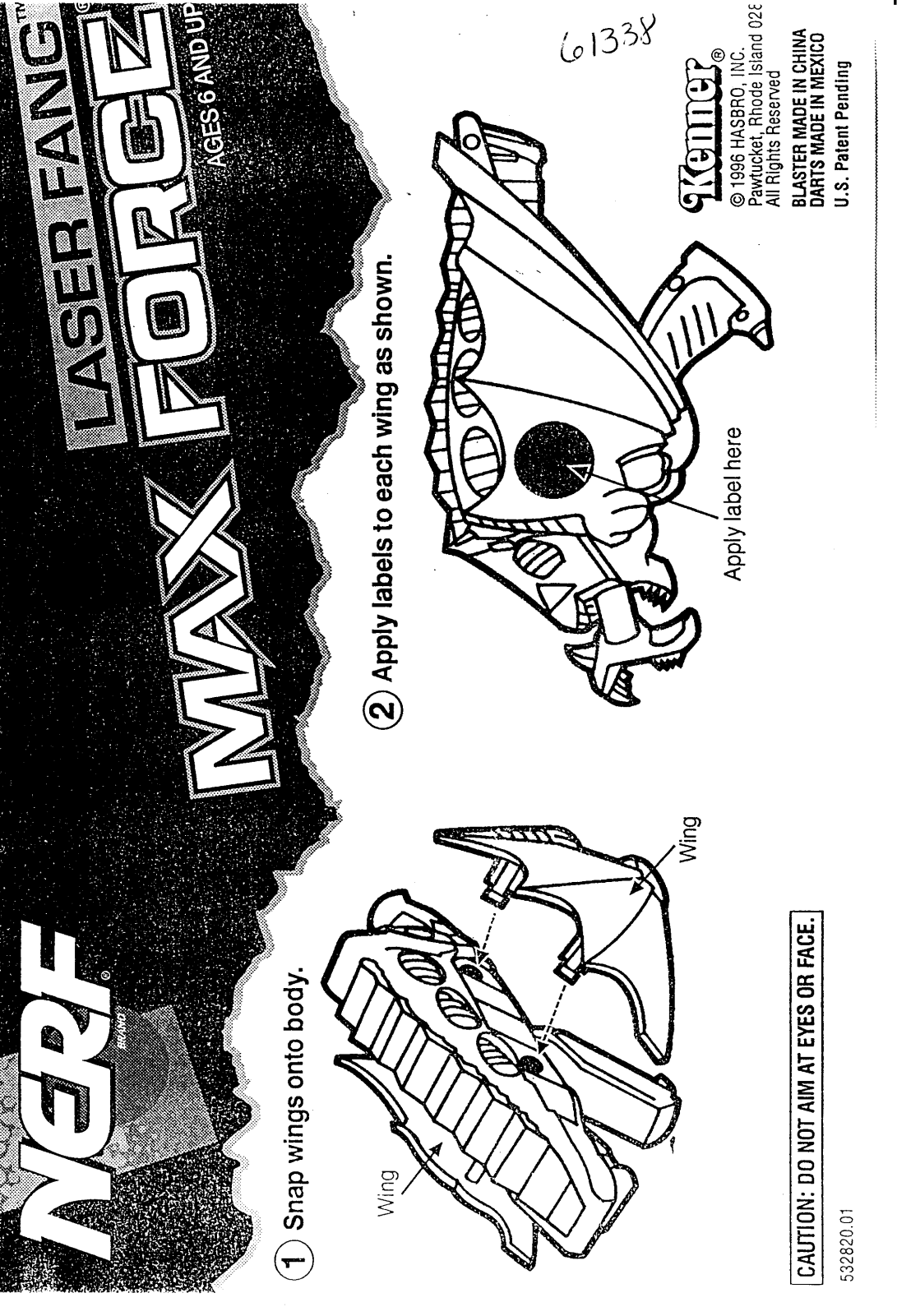 HASBRO Nerf Max Force Laser Fang User Manual