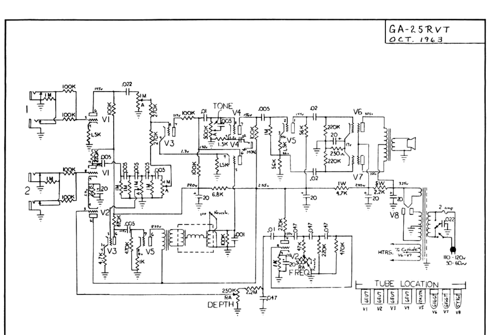 Gibson ga 25rvt schematic