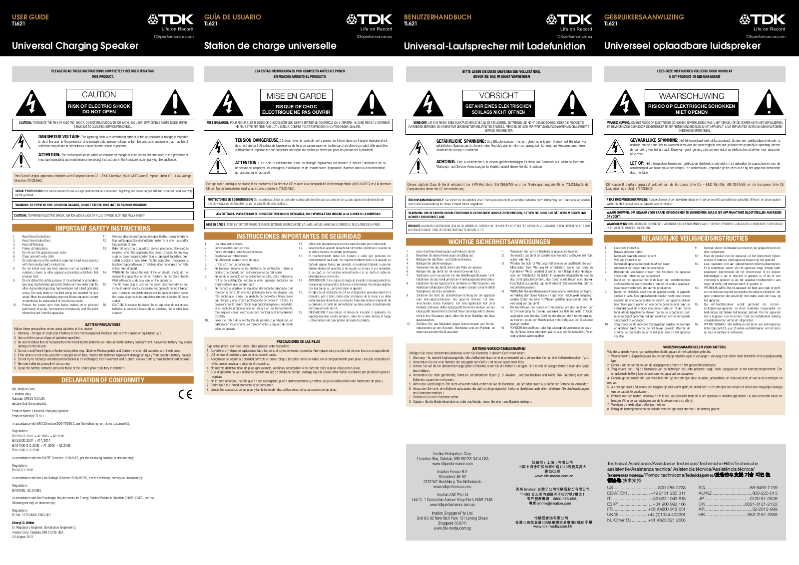 TDK TL621 User Manual