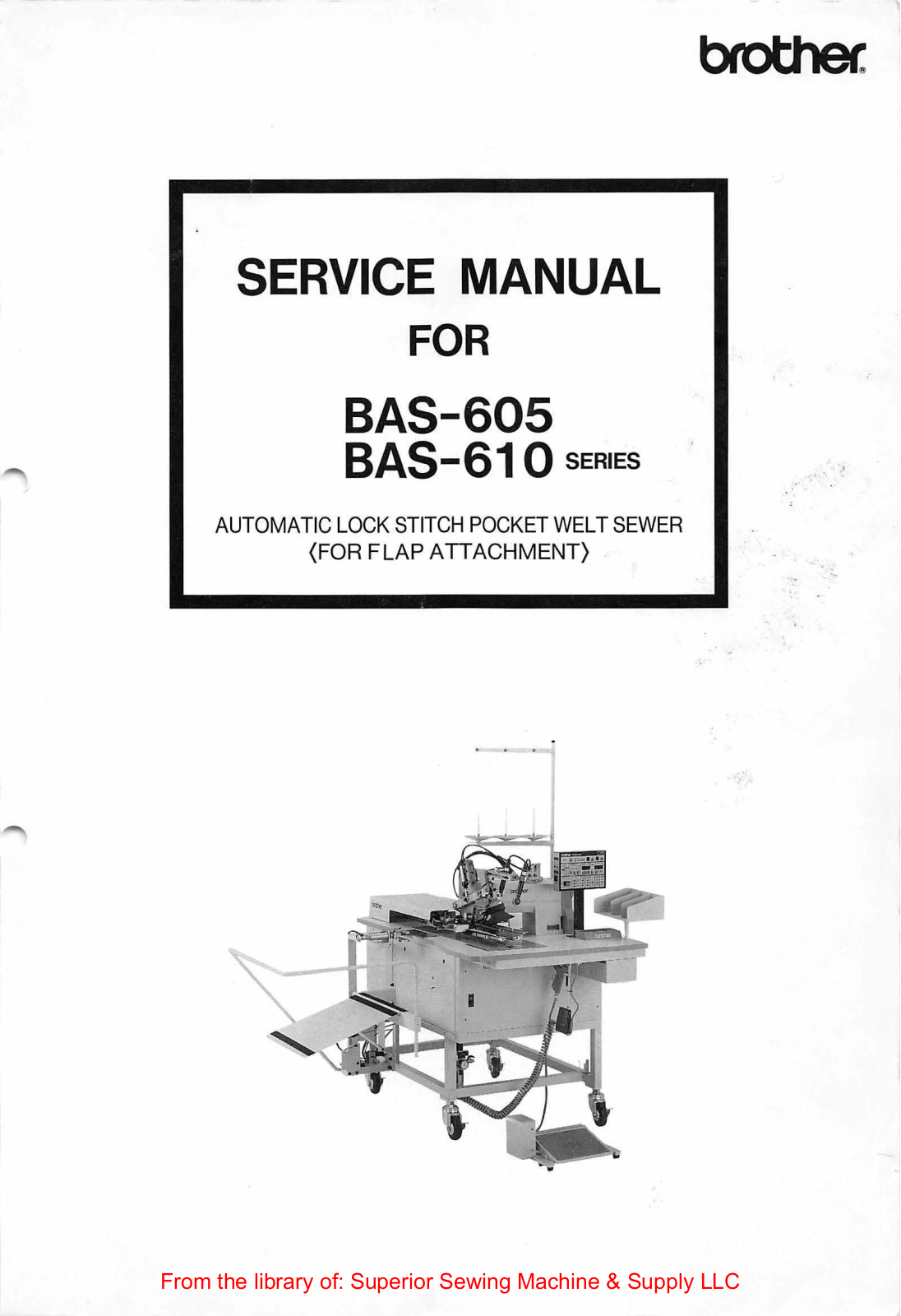 Brother BAS-605, BAS-610 Service Manual