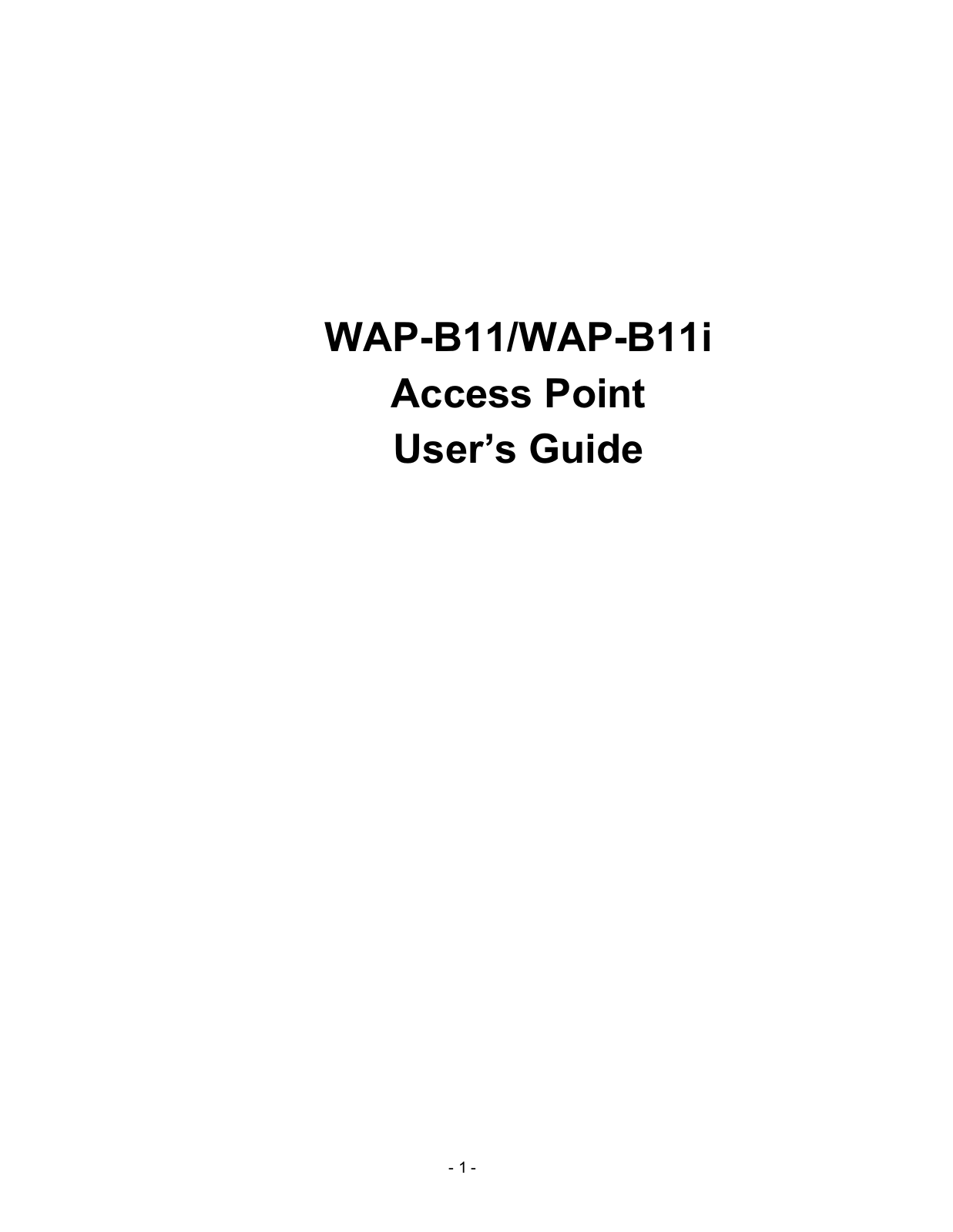 D-Link WAP-B11 User Manual