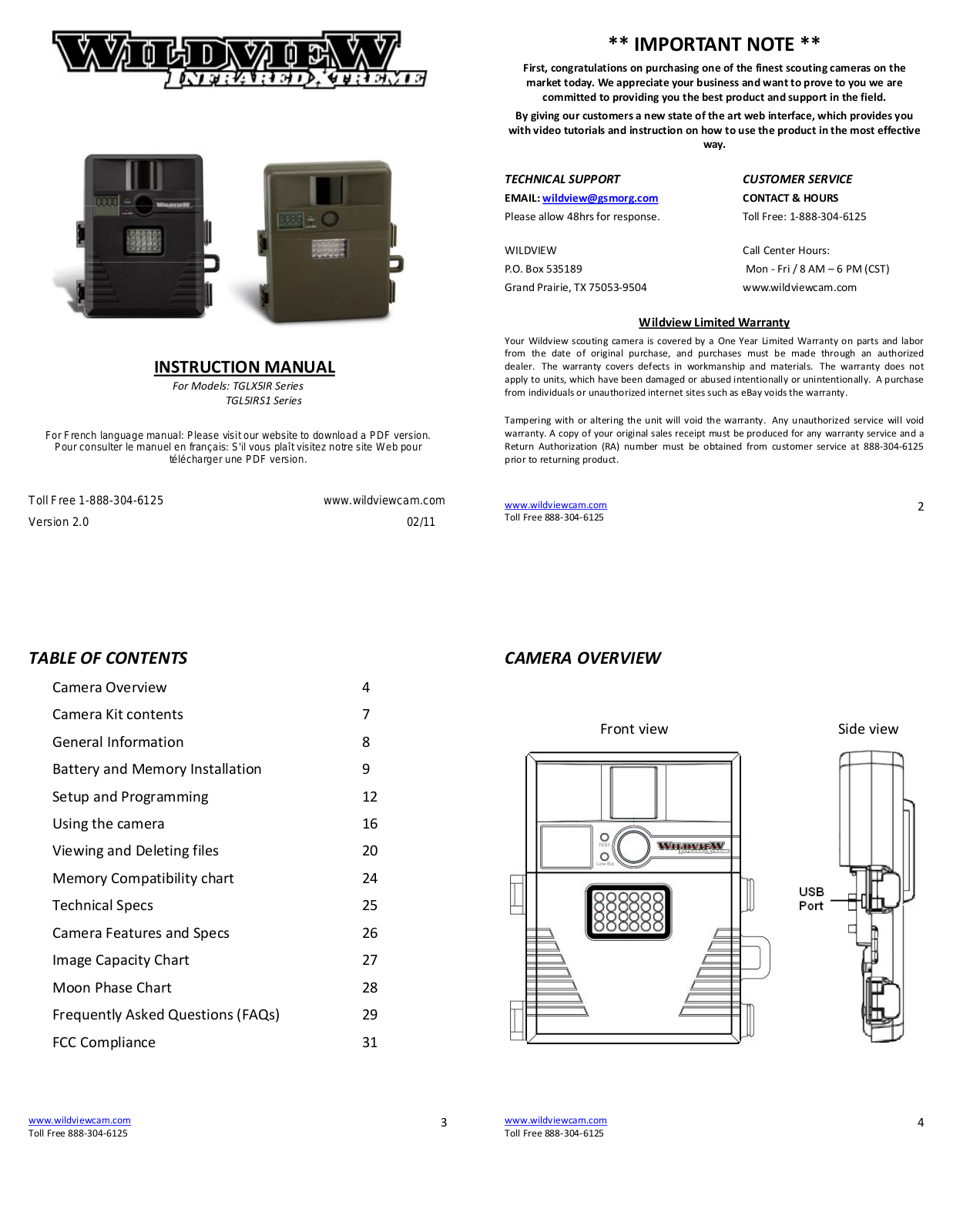 Wildview STC-TGL-X5IR User Manual