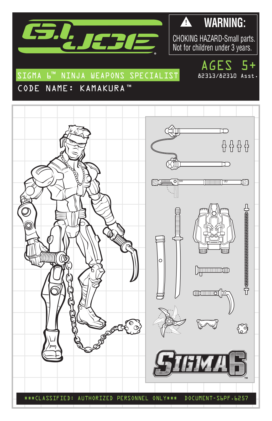 HASBRO GI Joe Sigma 6 Kamakura User Manual