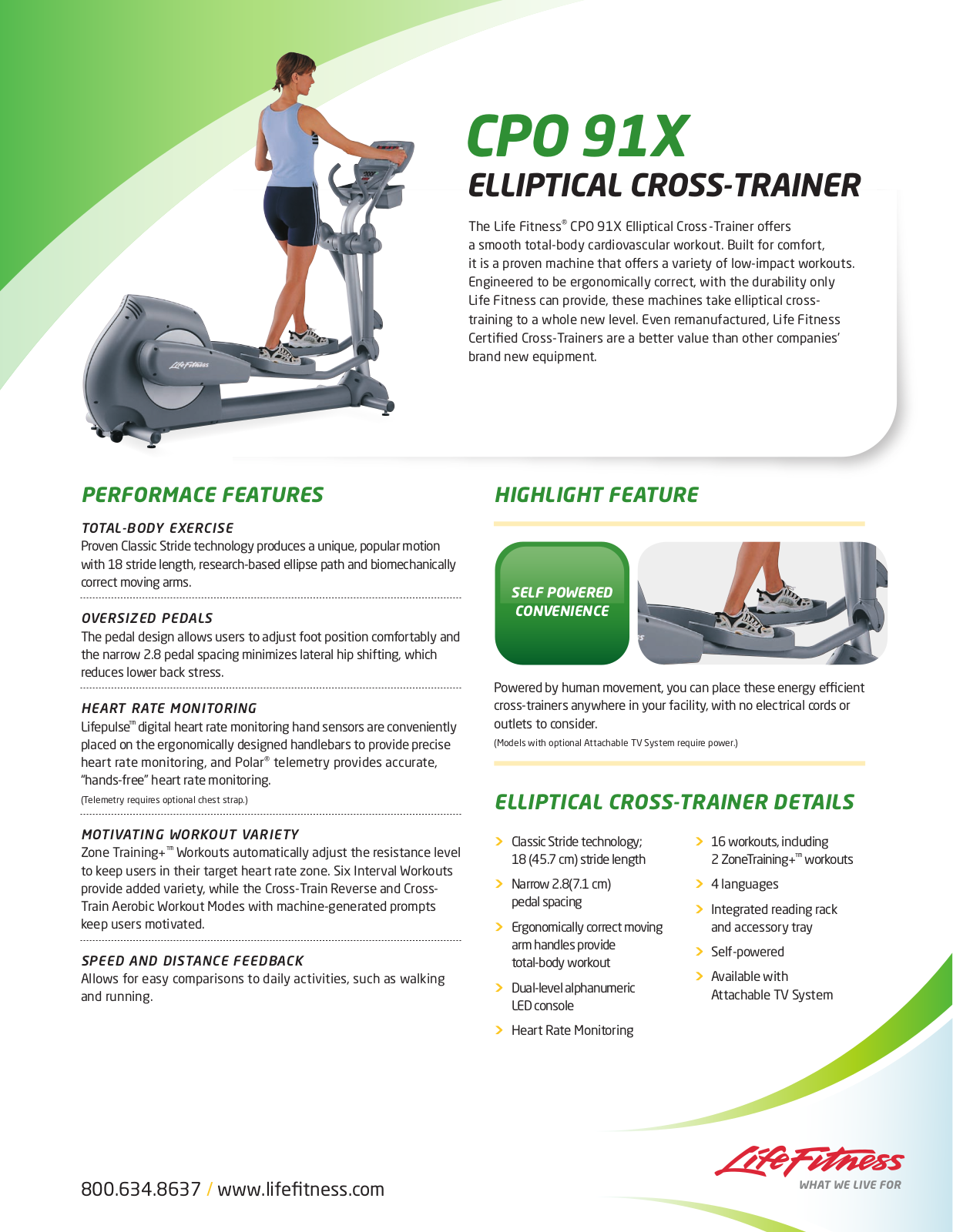 Life Fitness CPO 91X User Manual