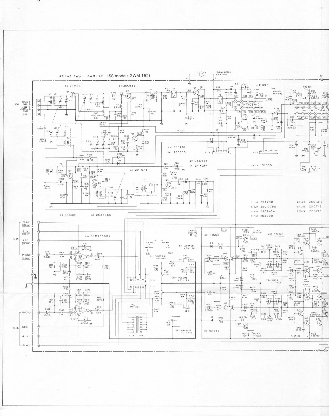 Pioneer SX-408 Schematic