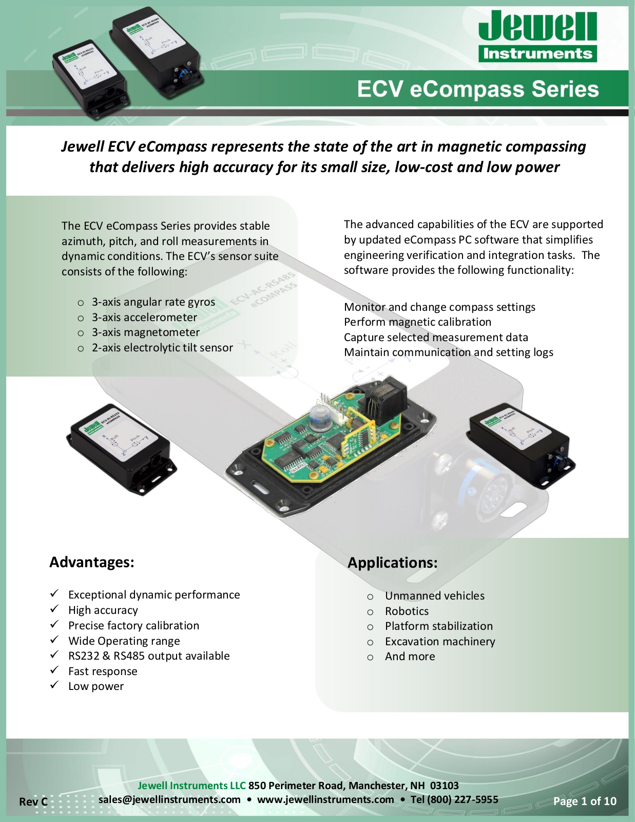 Jewell Instruments ECV Specifications