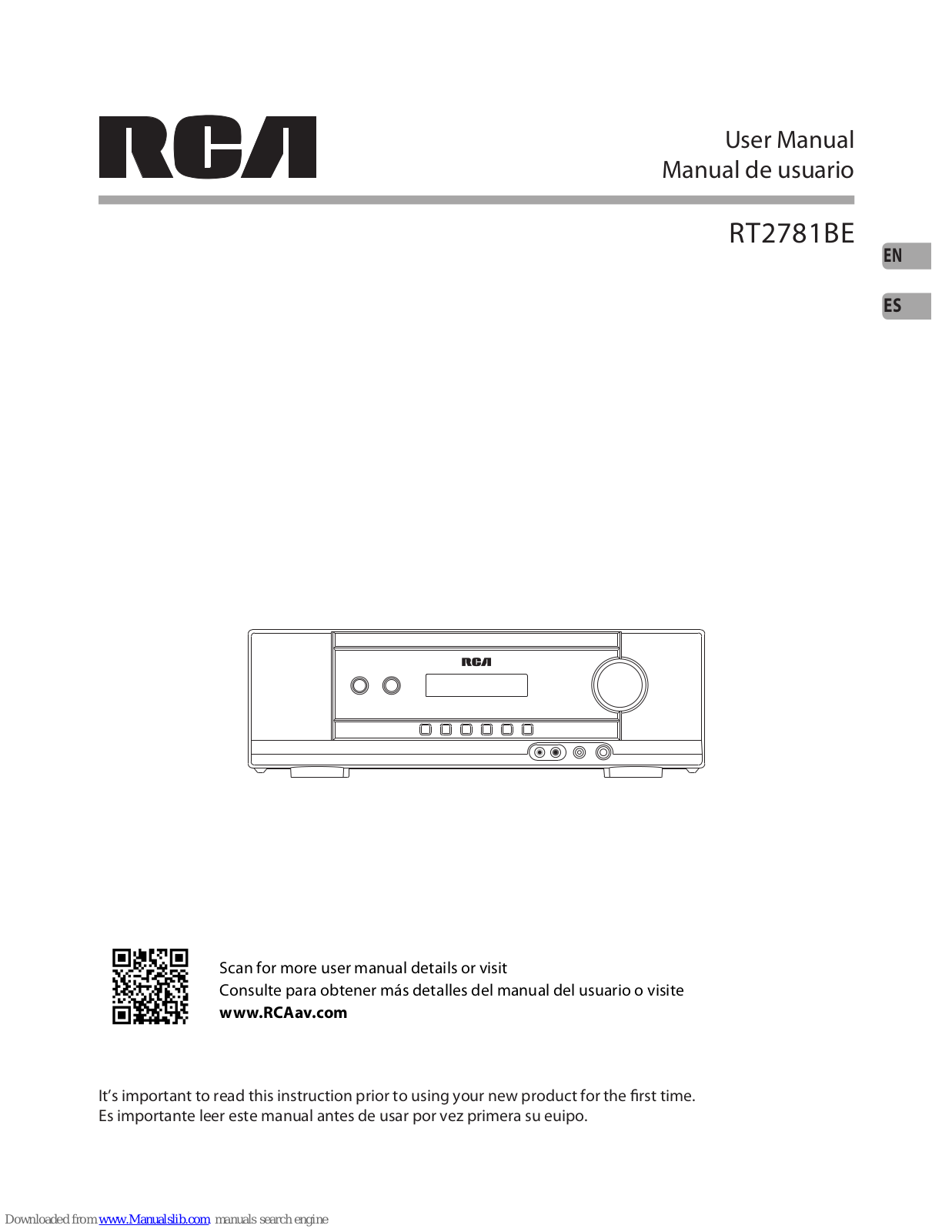 RCA RT2781 User Manual