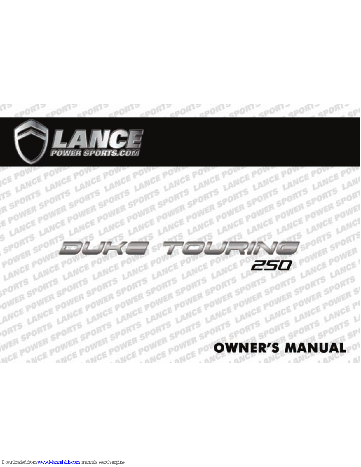 Lance Duke Touring 250 Owner's Manual