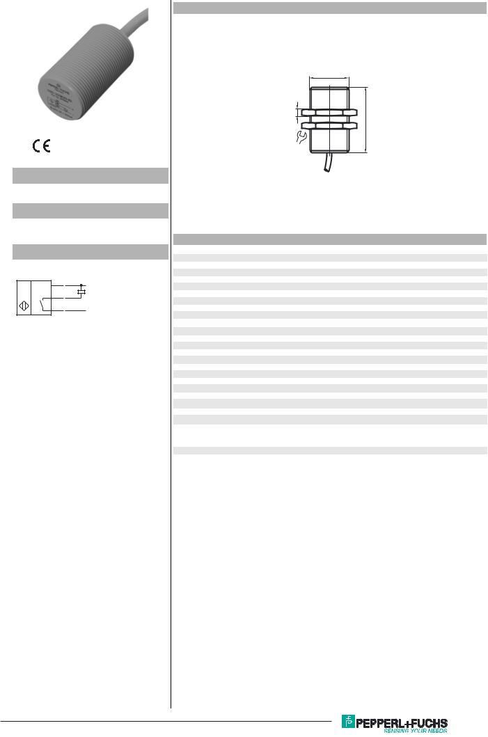 Pepperl Fuchs NJ10-30GK50-E Data Sheet