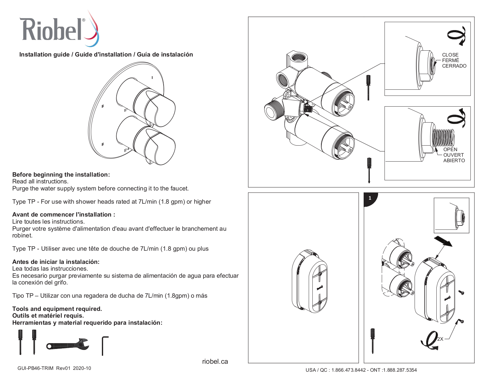 Riobel ROBL2387 Installation & Assembly - ManualMachine.com