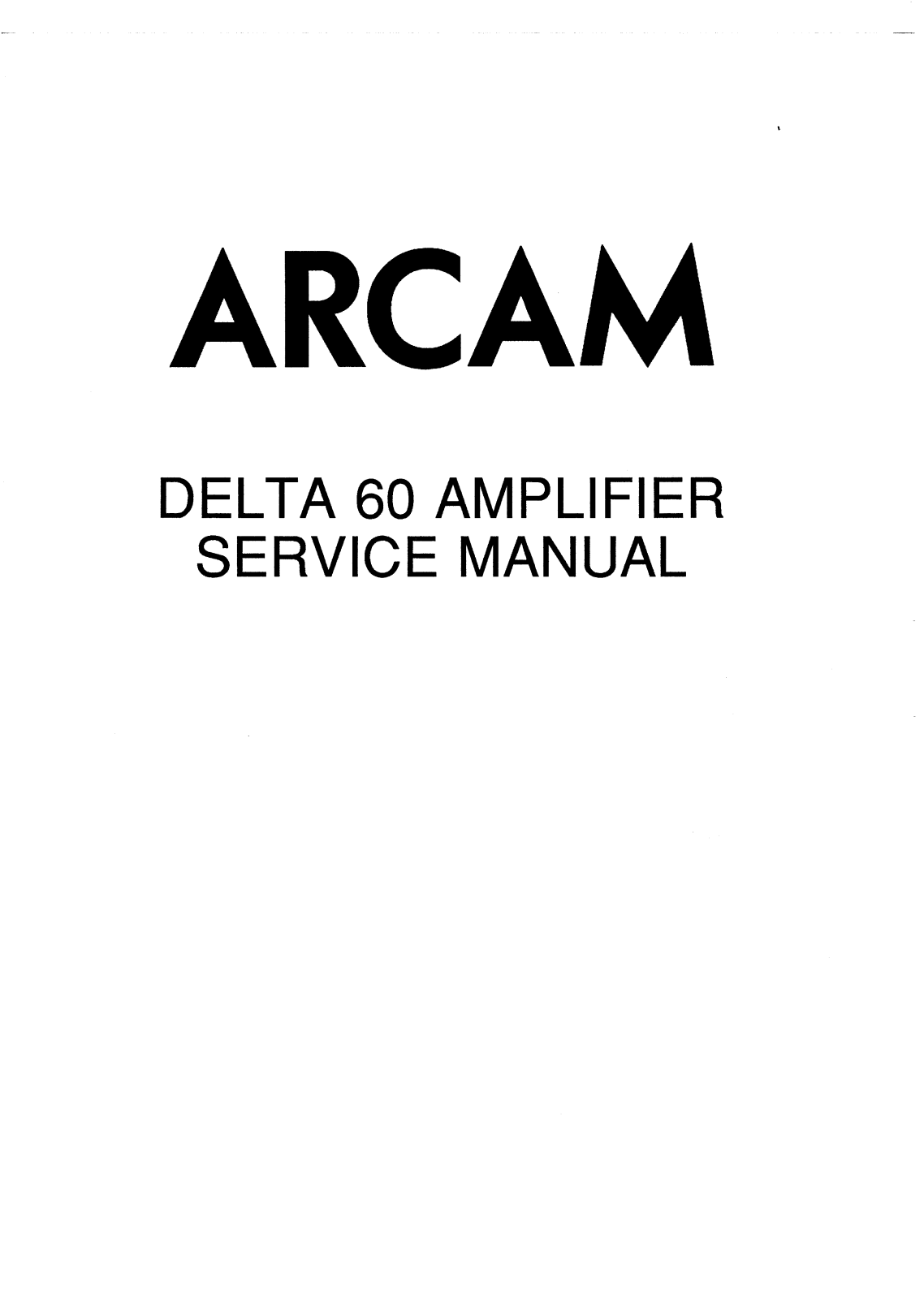 Arcam Delta60 Schematic