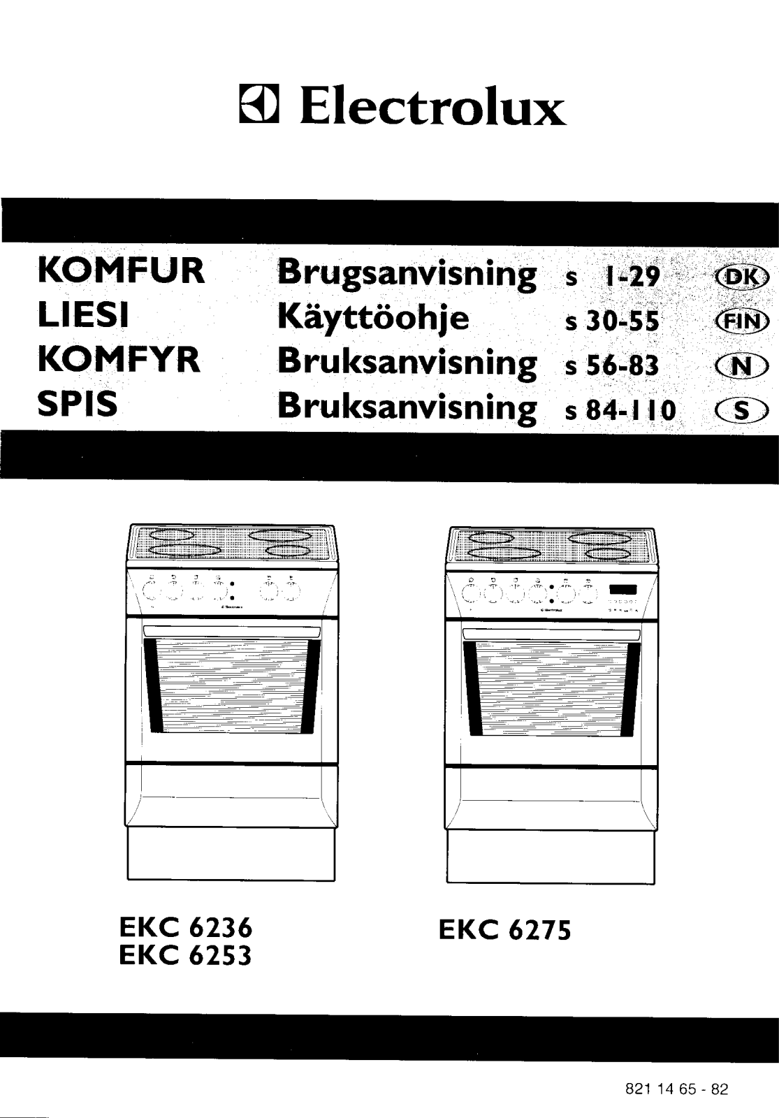 Electrolux EKC6236, EKC6275, EKC6253 User Manual