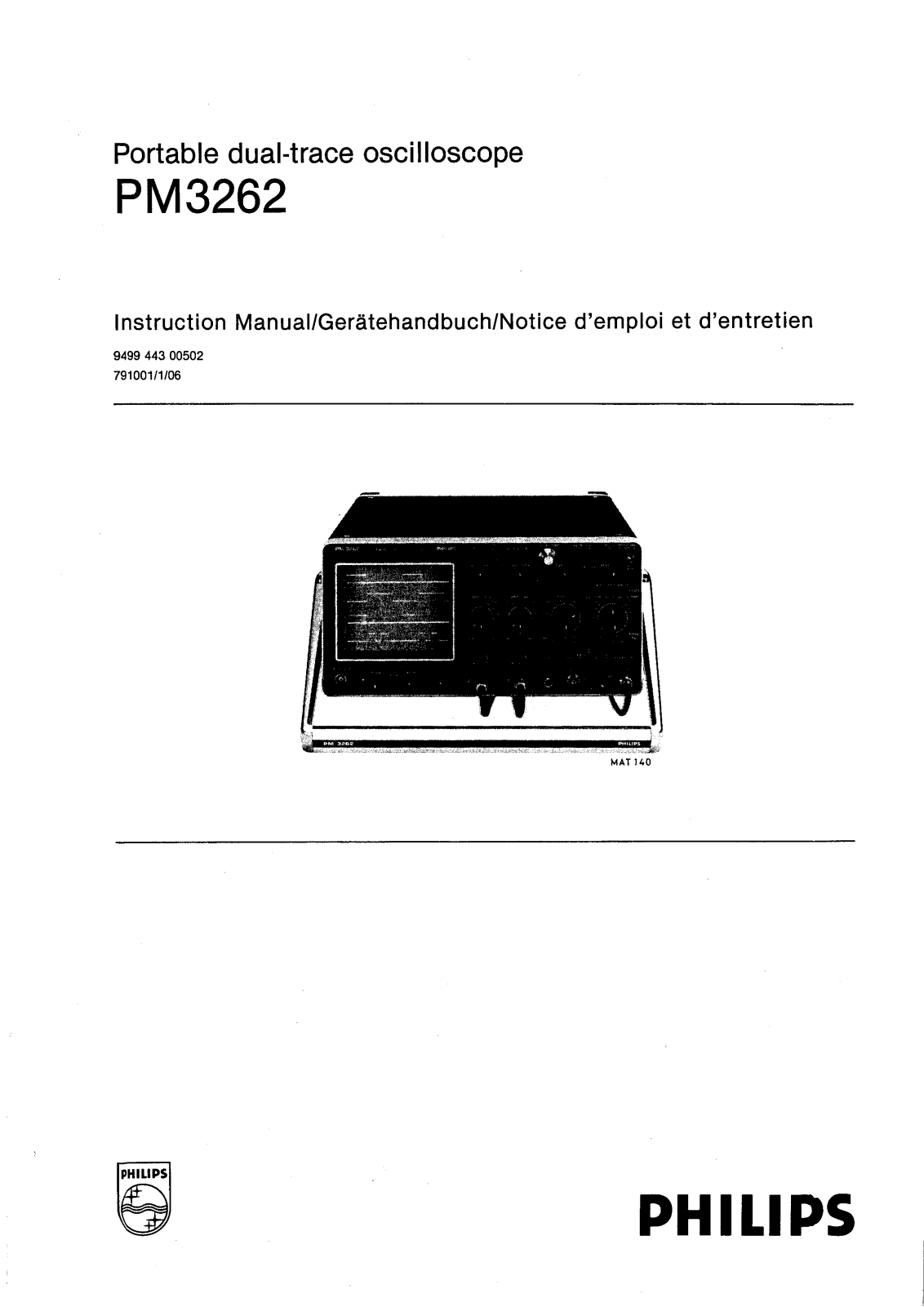 Philips PM-3262 Service Manual