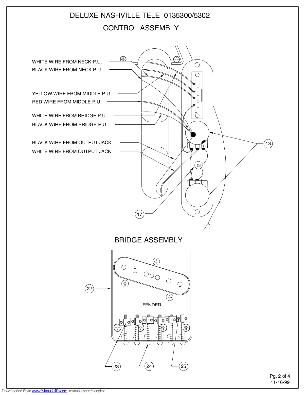 Fender Nashville Tele, DELUXE NASHVILLE TELE Assembly