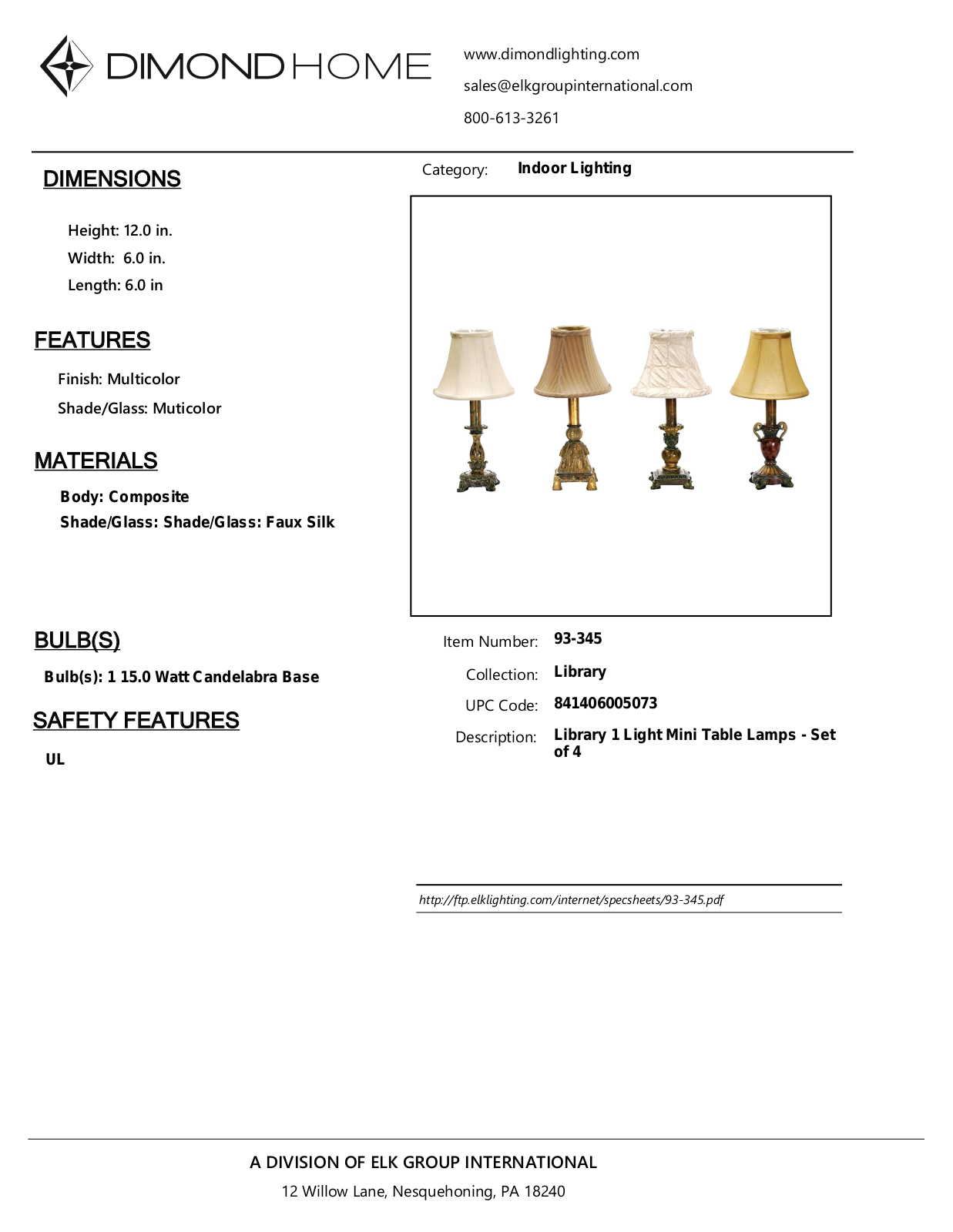 ELK Home 93345 User Manual