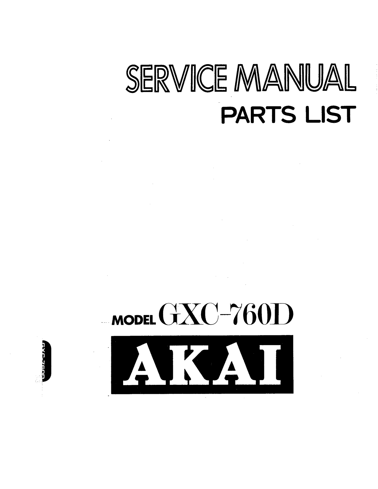 Akai GXC-760-D Service manual