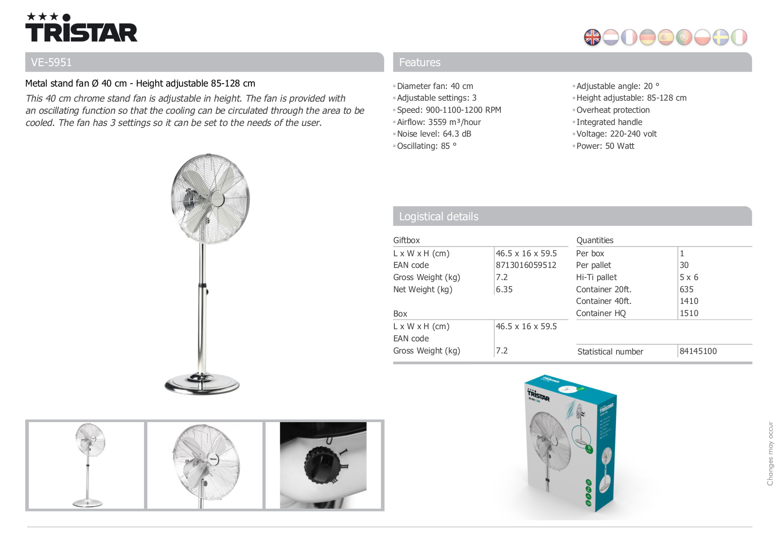 Tristar VE-5951 User Manual