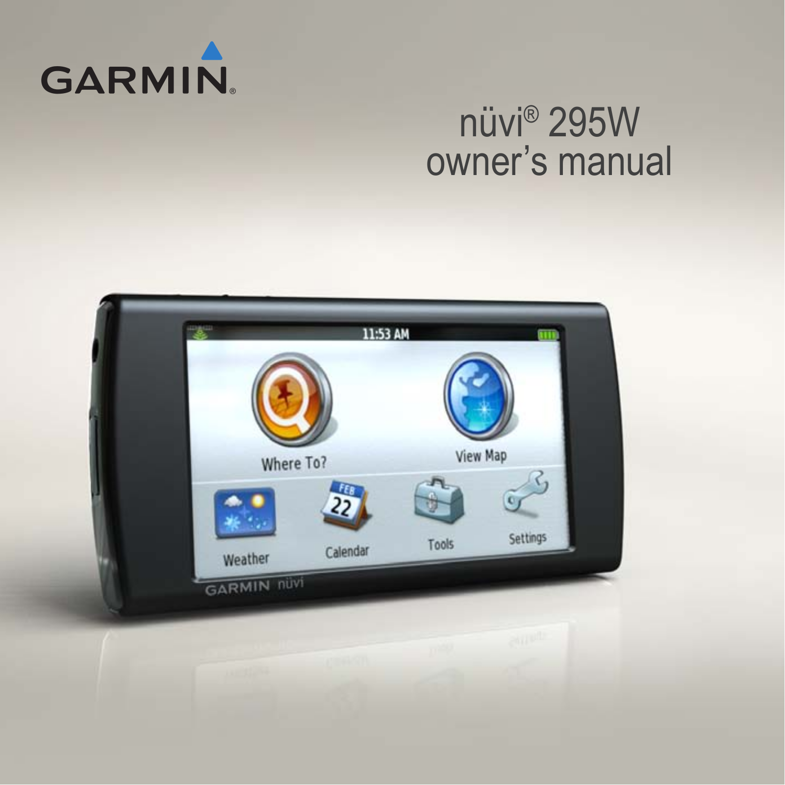 GARMIN nüvi 295W User Manual