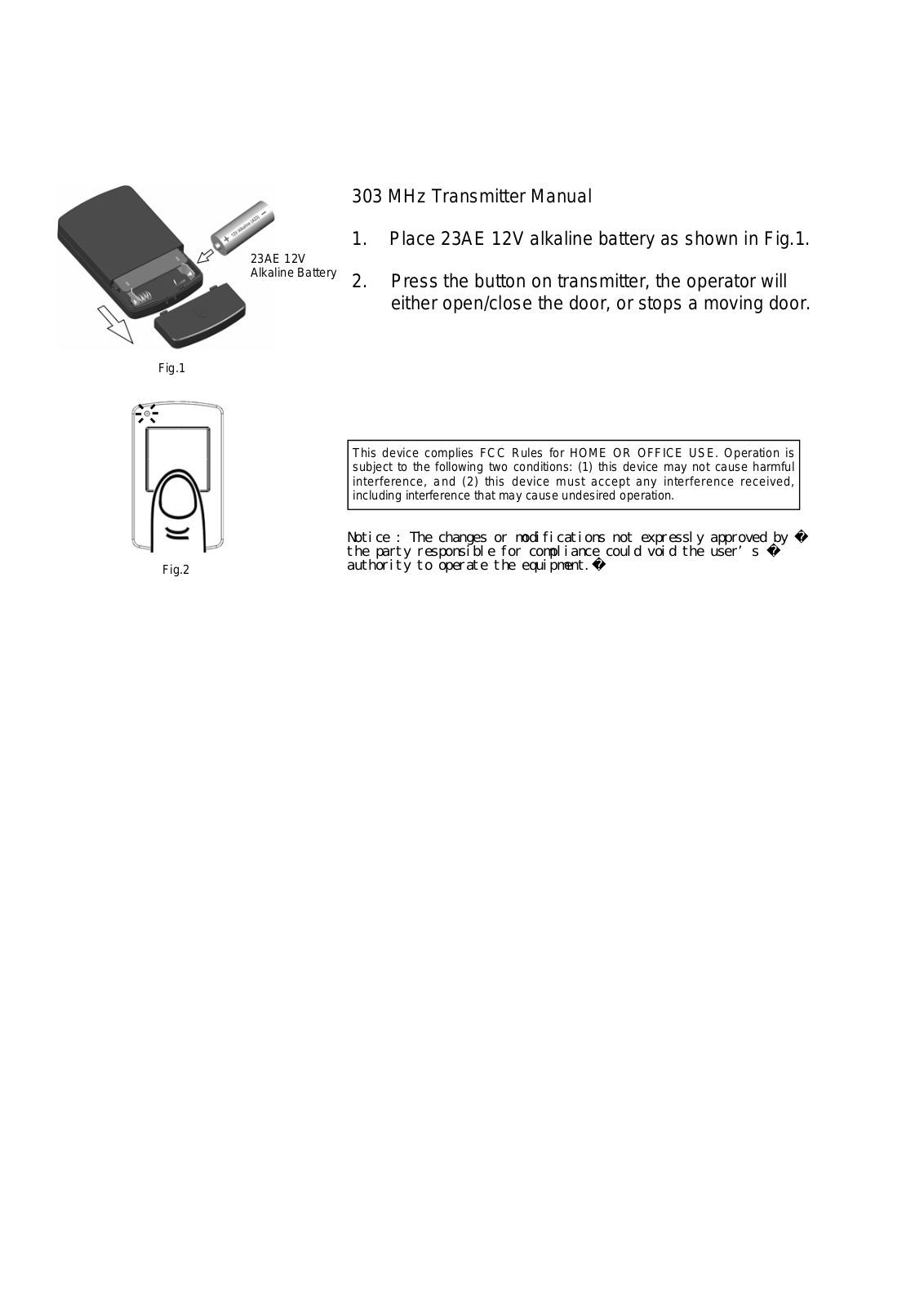 GUARDIAN 303NTX User Manual