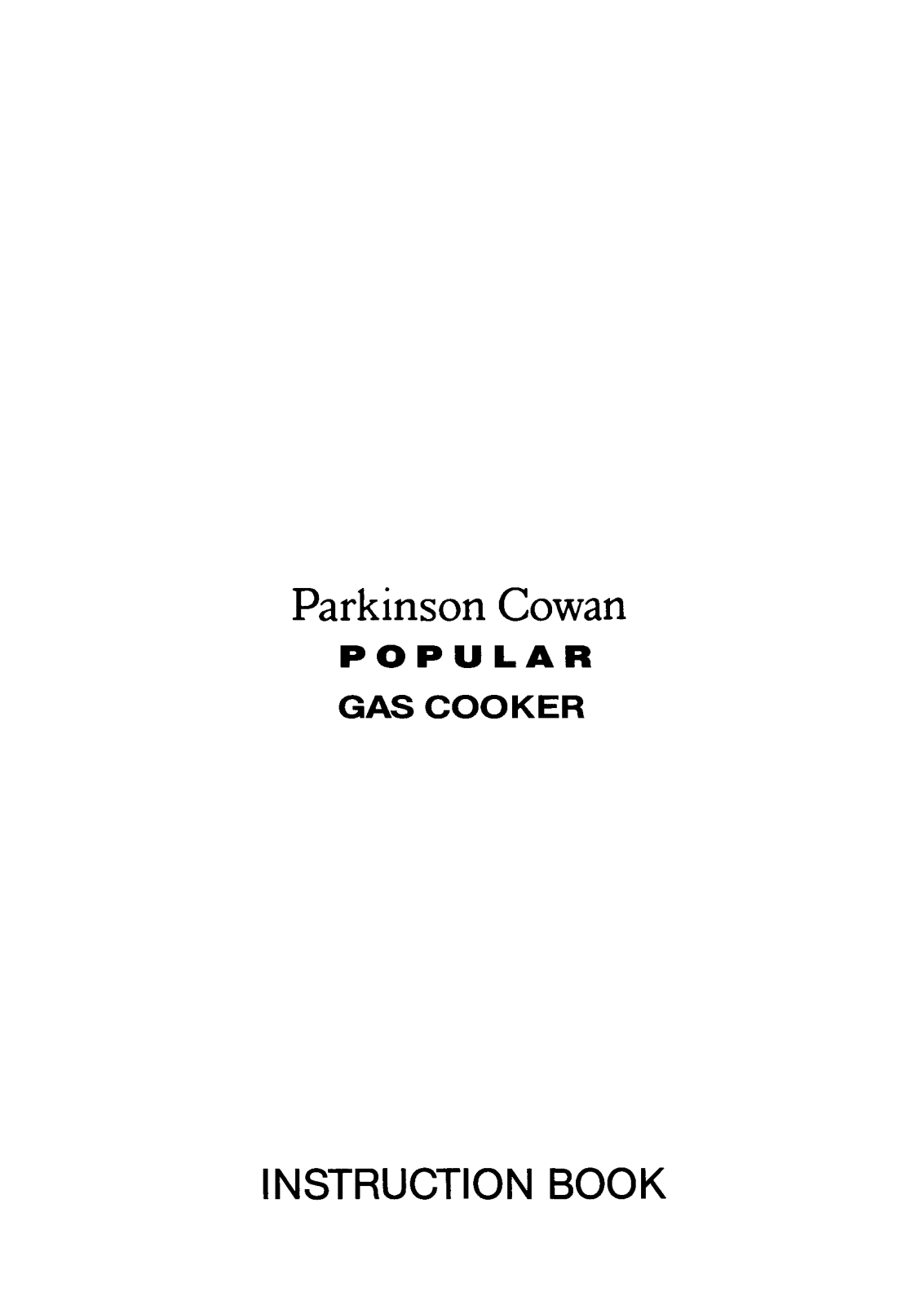 Parkinson Cowan 1154691, 1154690 User Manual