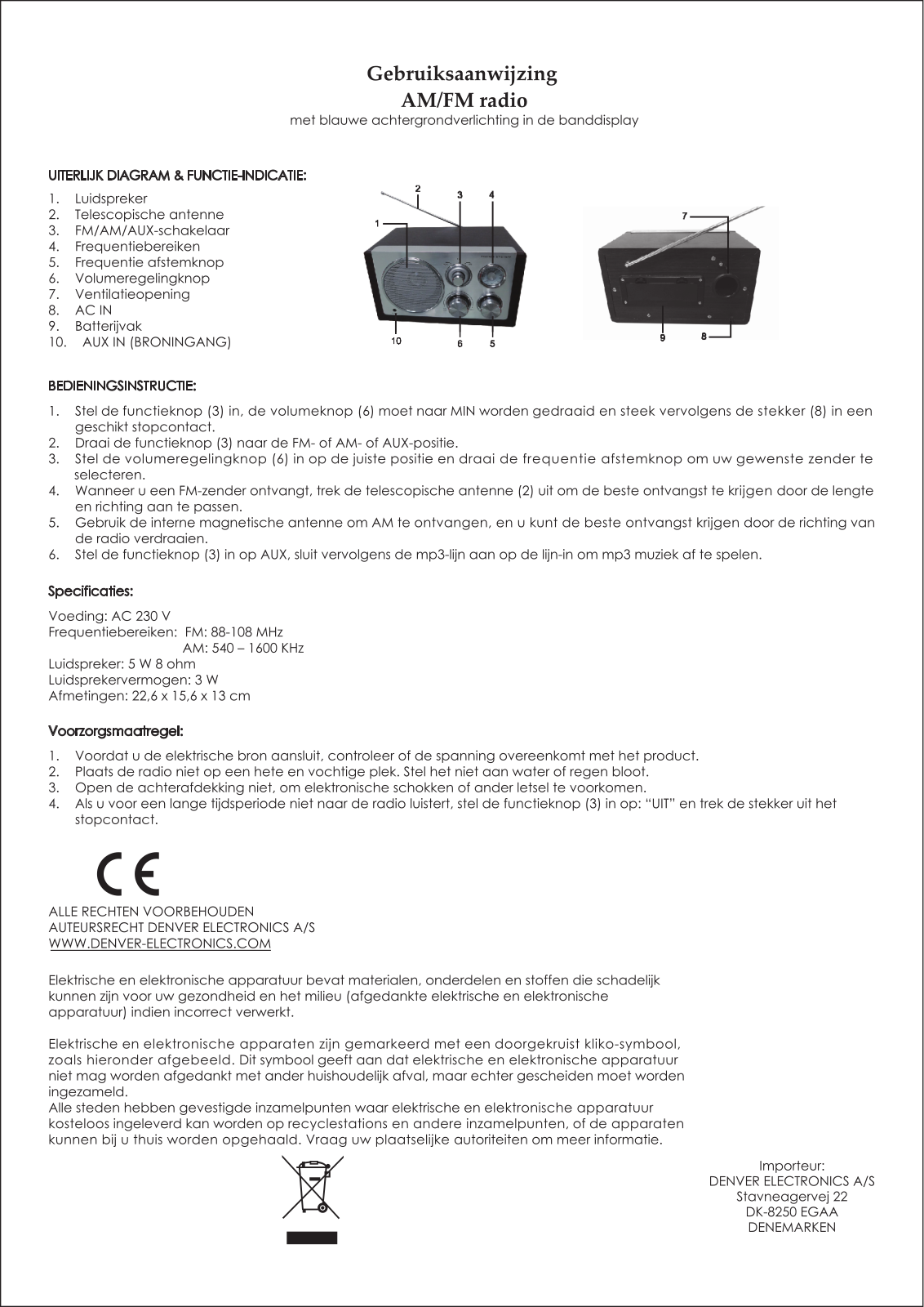 DENVER DAB-30 User Manual