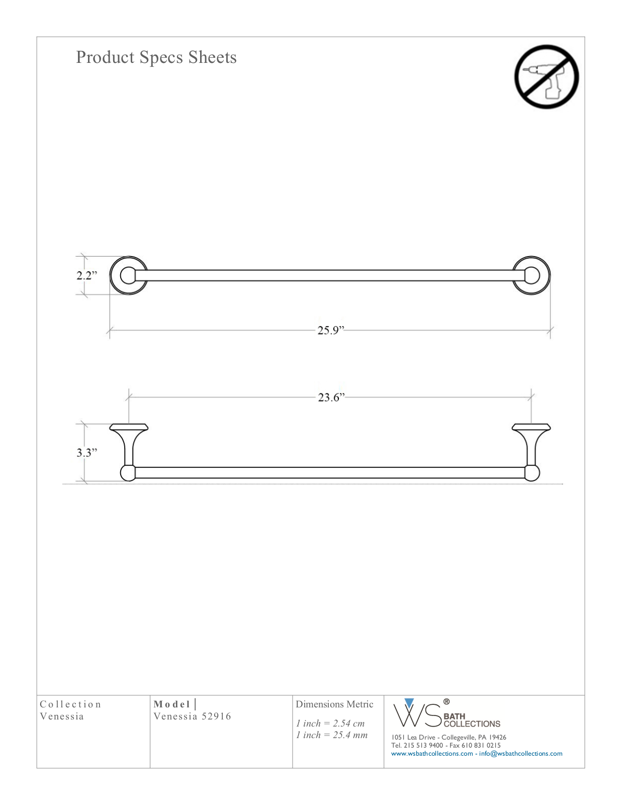 WS Bath Collections WSO2581 Specifications - ManualMachine.com
