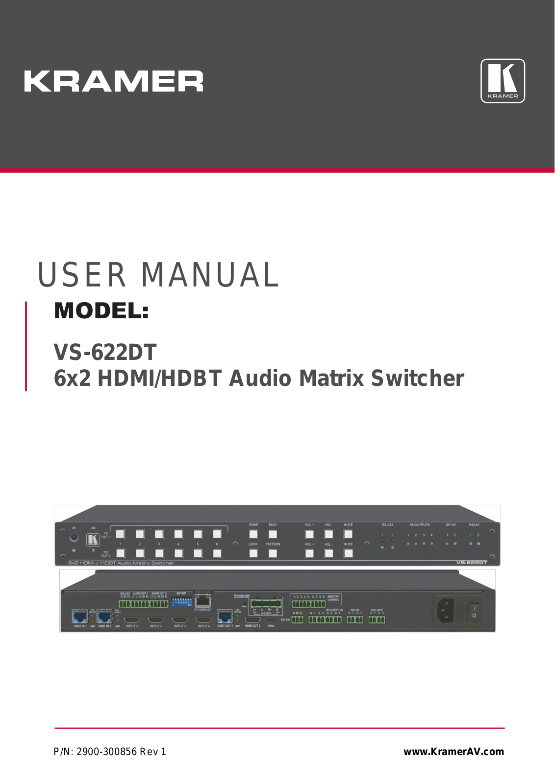 Kramer VS-622DT Users Manual