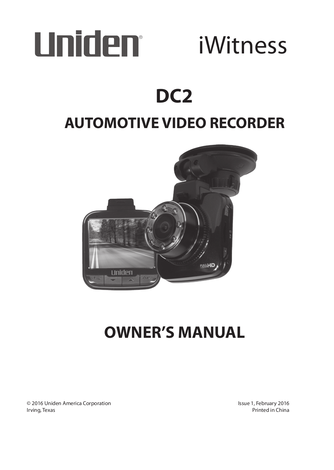 Uniden DC2 User Manual