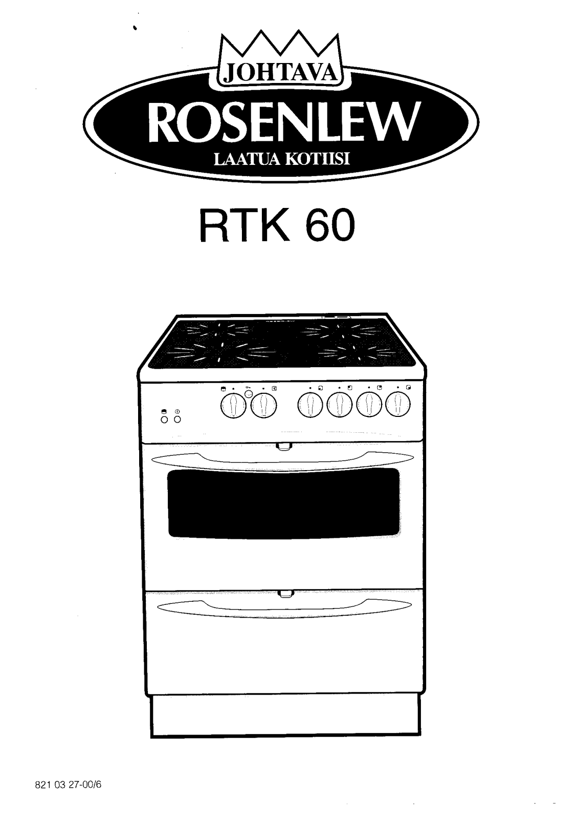Rosenlew RTK60 User Manual