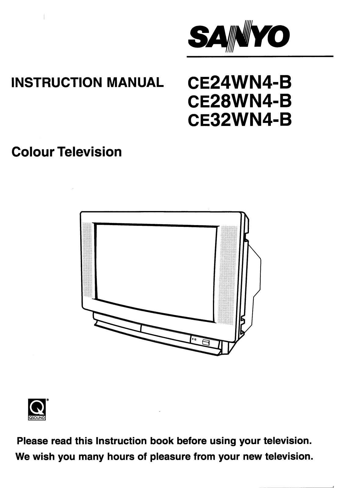 Sanyo CE24WN4-B, CE28WN4-B Instruction Manual