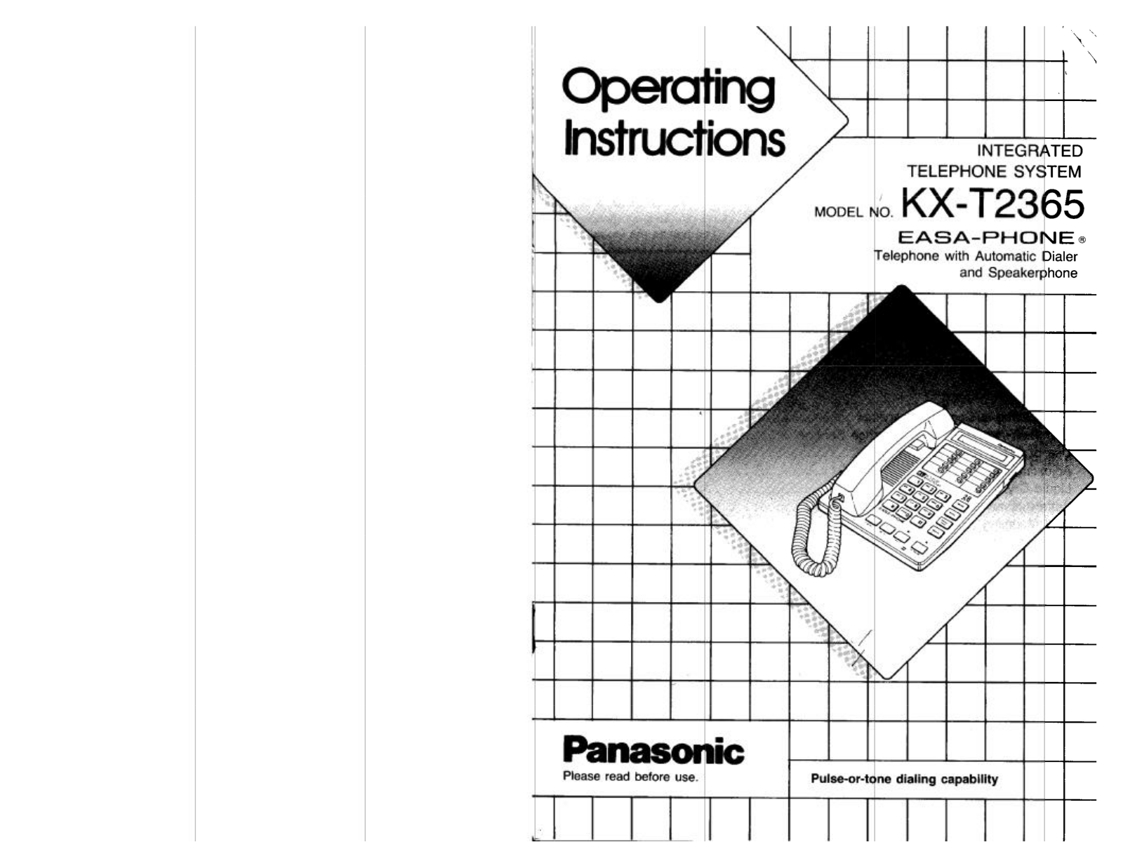 Panasonic KX-T2365 User Manual