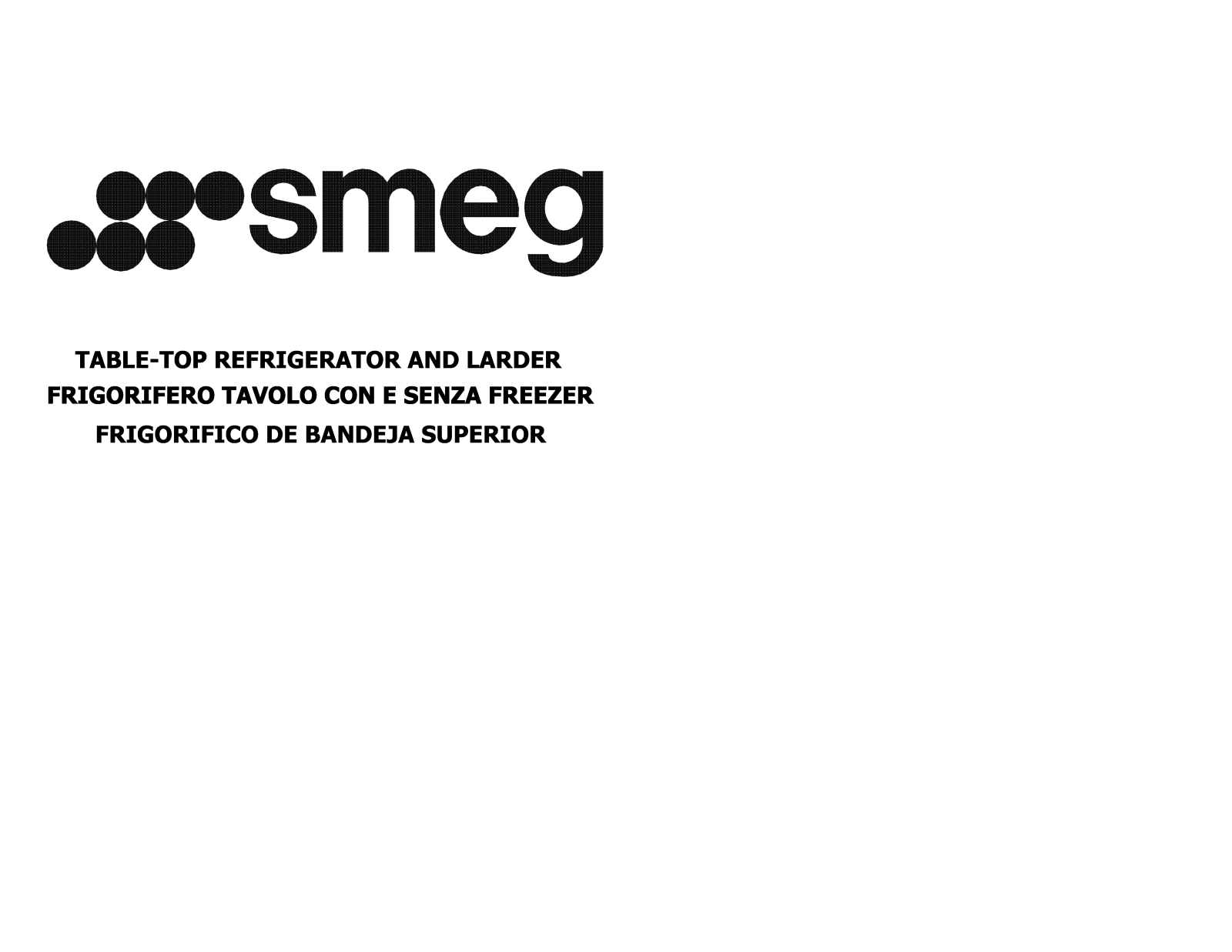 Smeg FA100B, FA130A User Manual