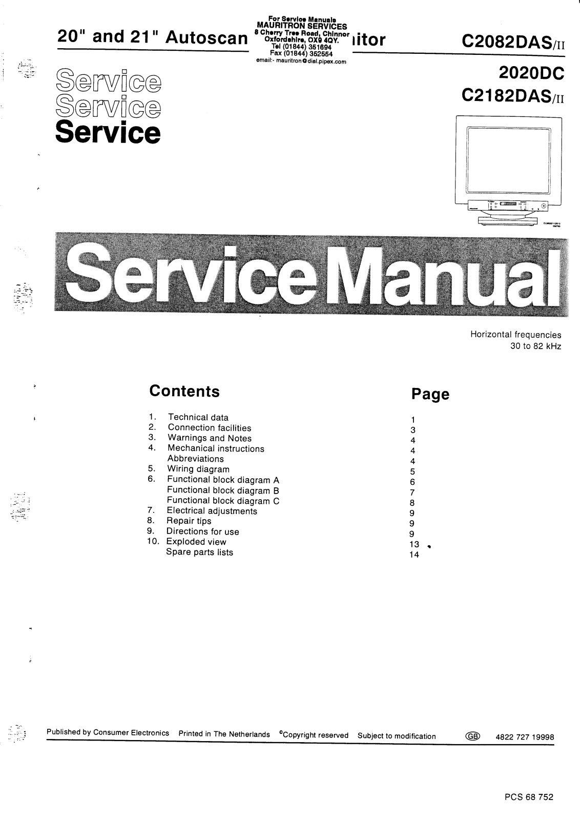 Philips C2182DAS Service Manual