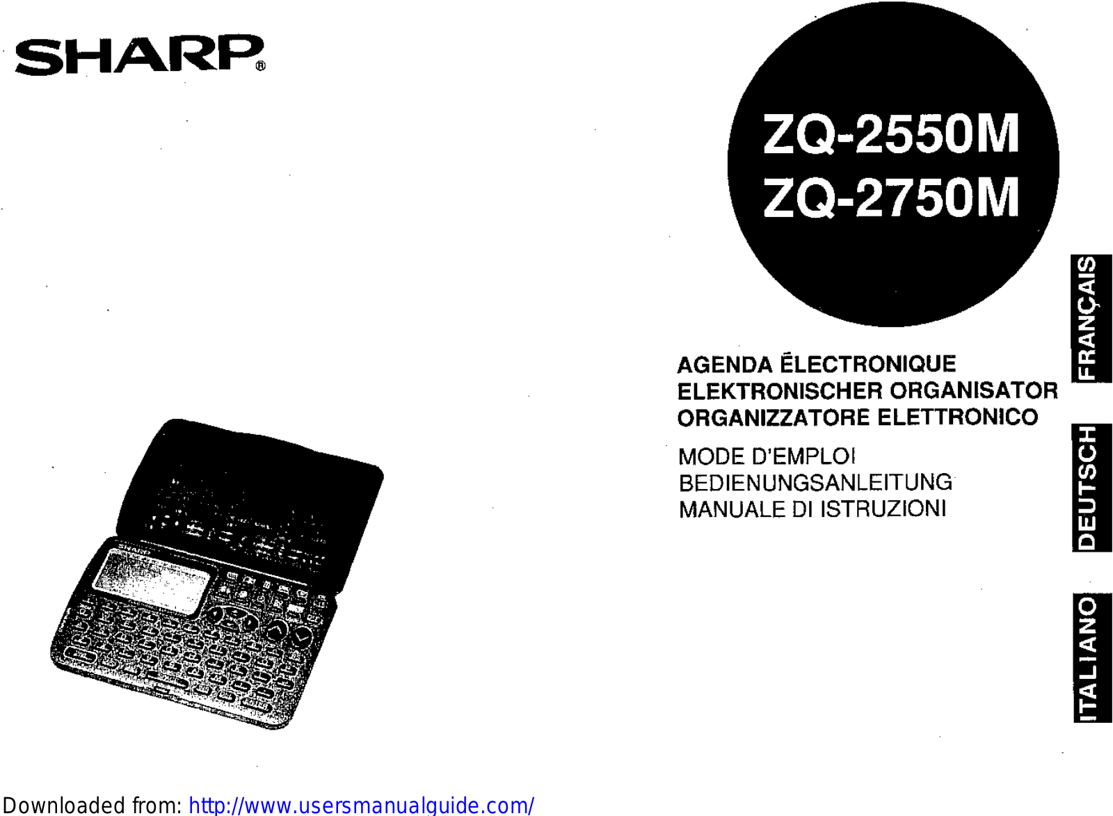 SHARP ZQ-2550M, ZQ-2750M User Manual