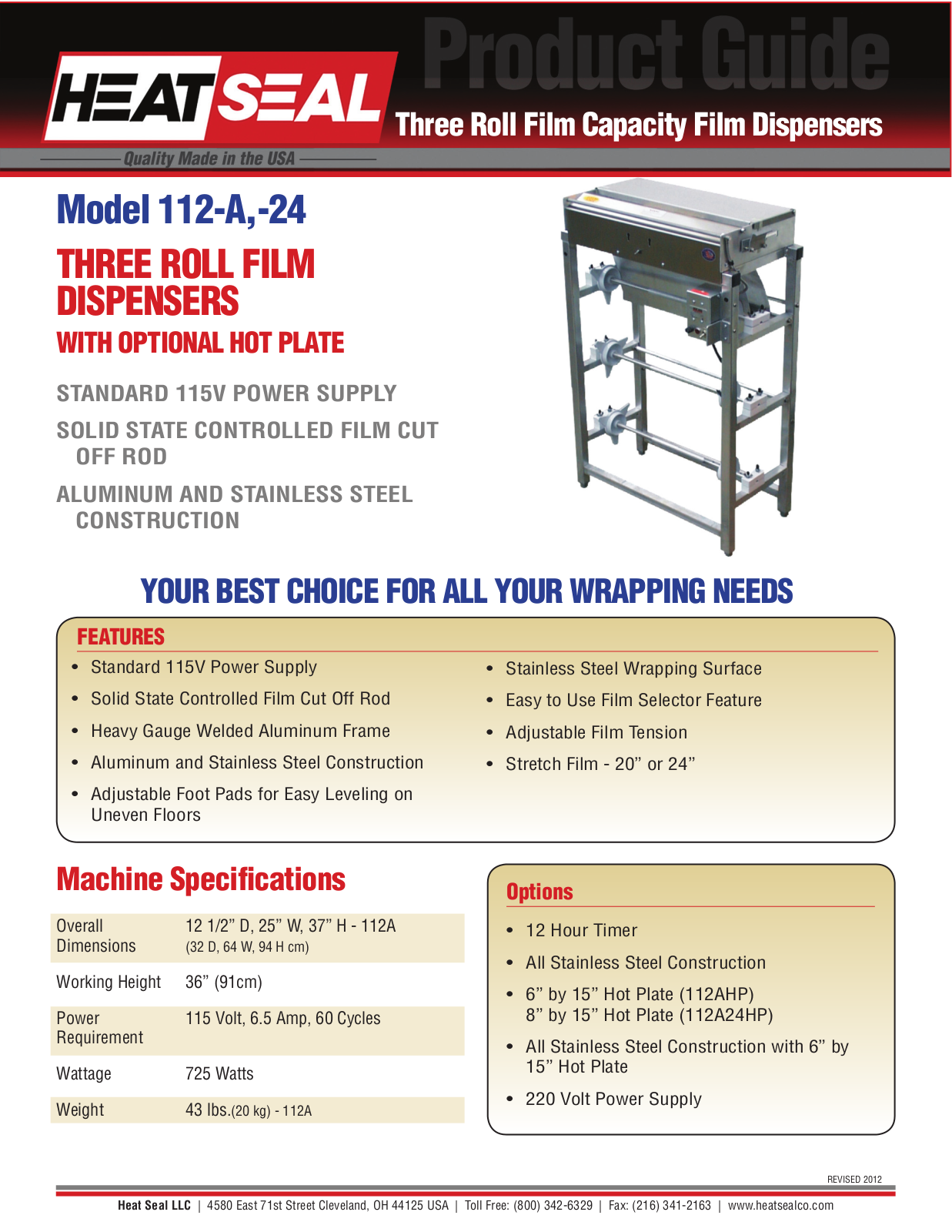 Heat Seal 112-24 User Manual