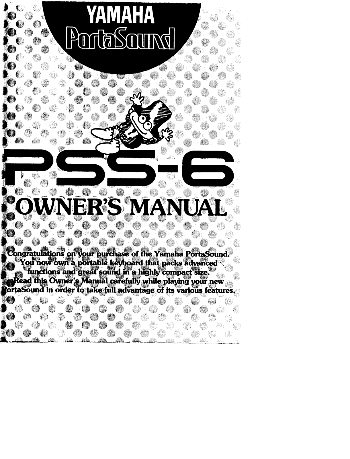 Yamaha PSS6, PSS6E User Manual