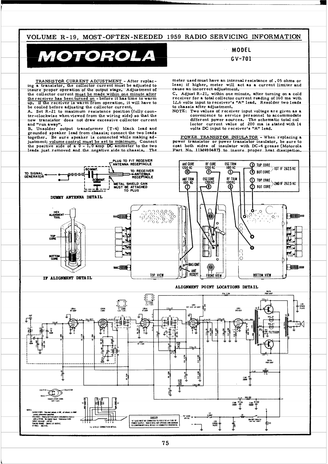 Motorola GV-701 Schematic