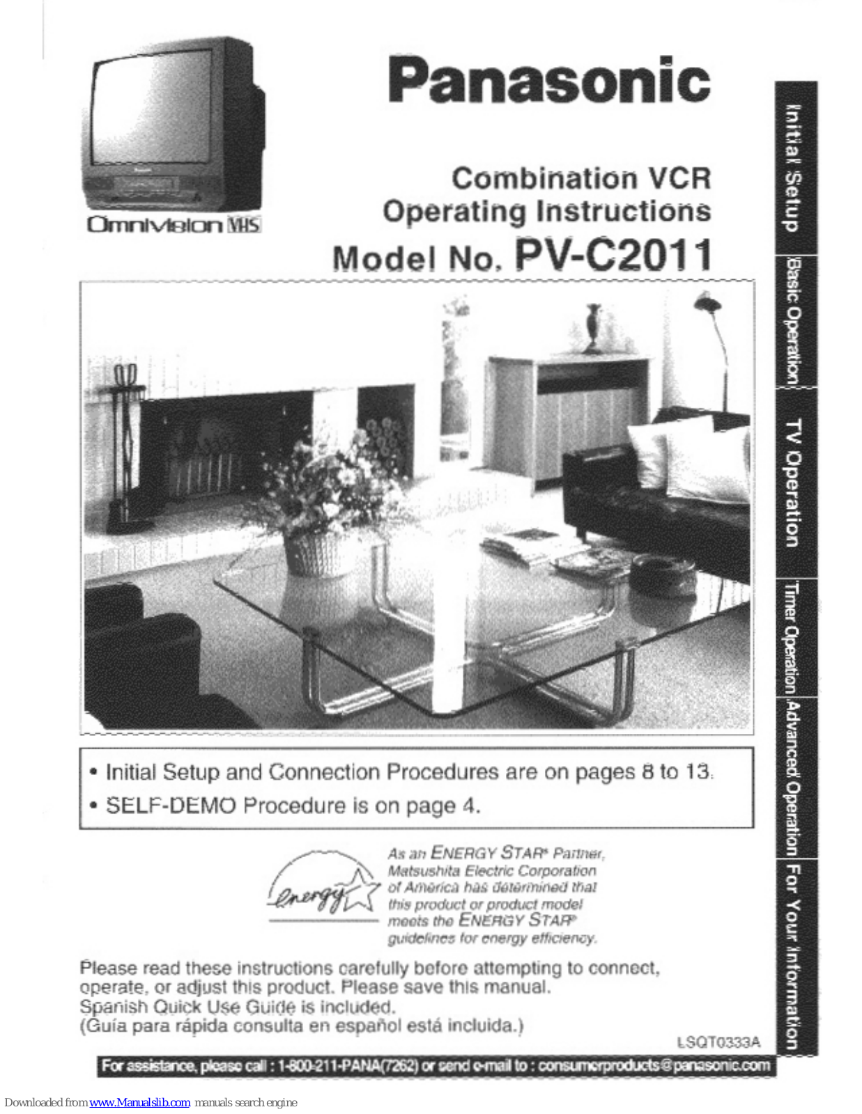 Panasonic OmniVision PV-C2011W, OmniVision PV-C2011 User Manual