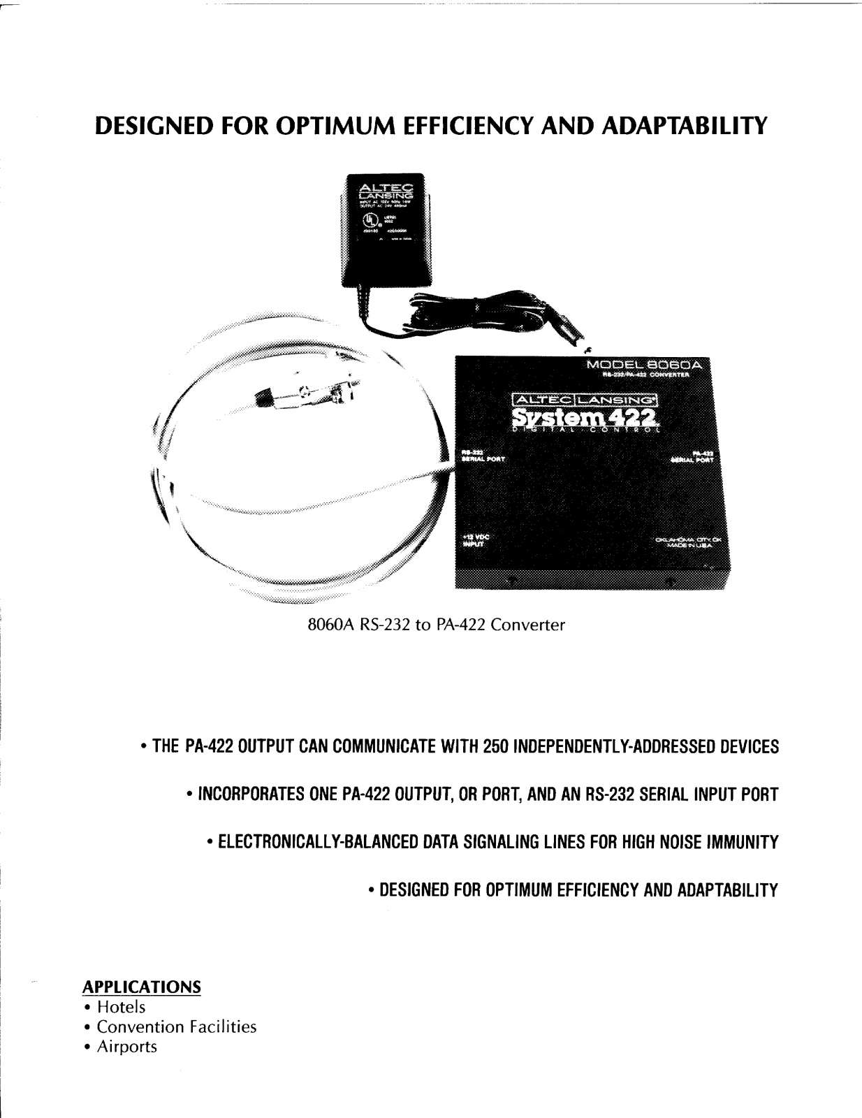 Altec lansing 8060A User Manual