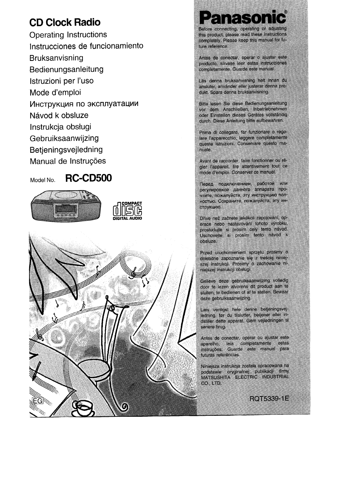 Panasonic RC-CD500 Operating instructions