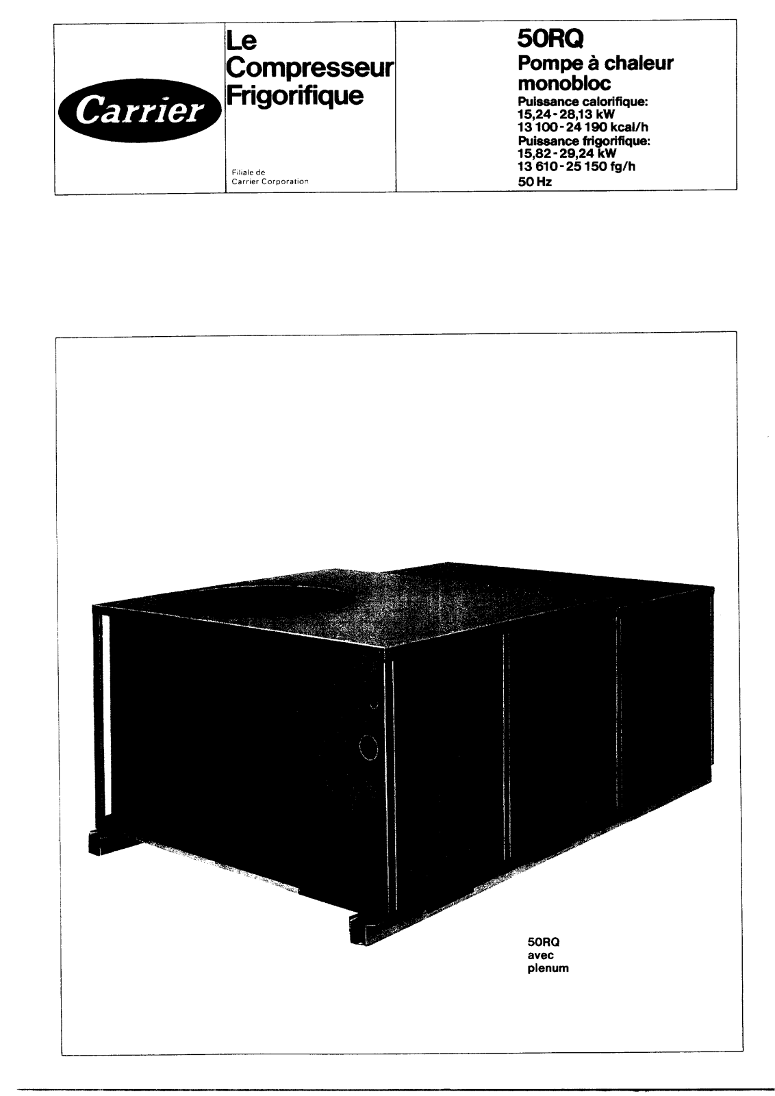 Carrier 50RQDOC User Manual