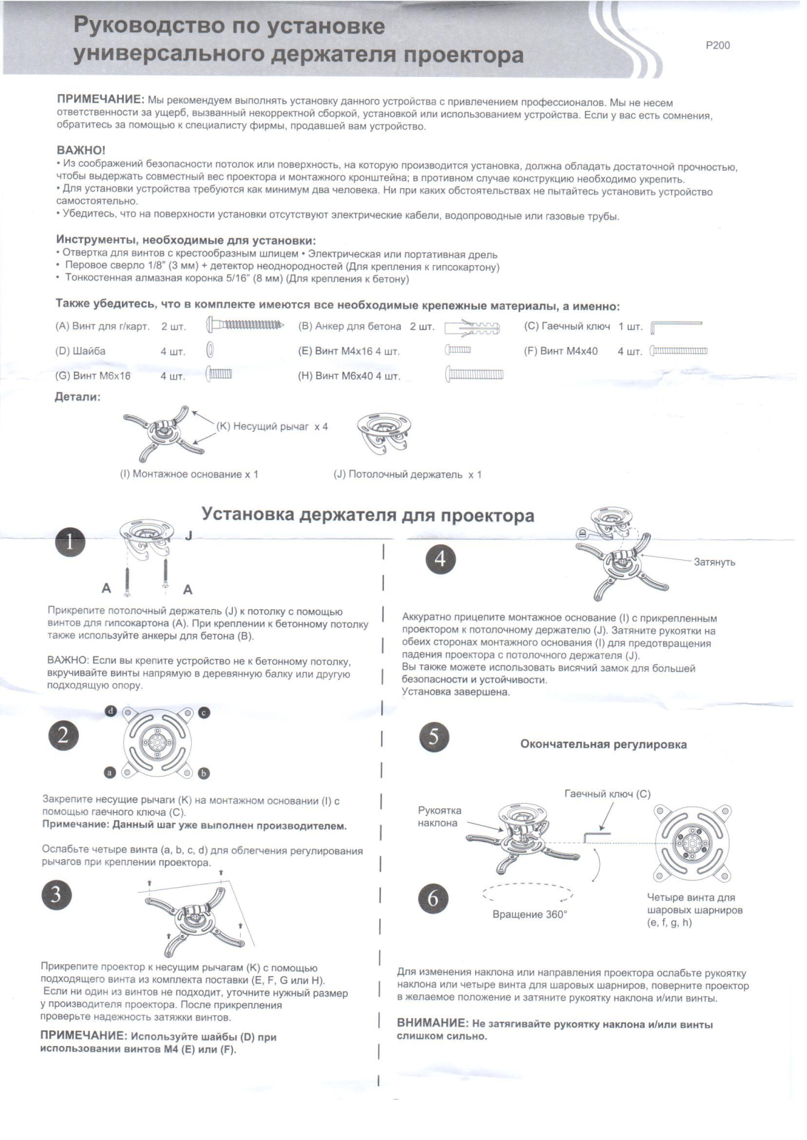 FIX P200 User Manual