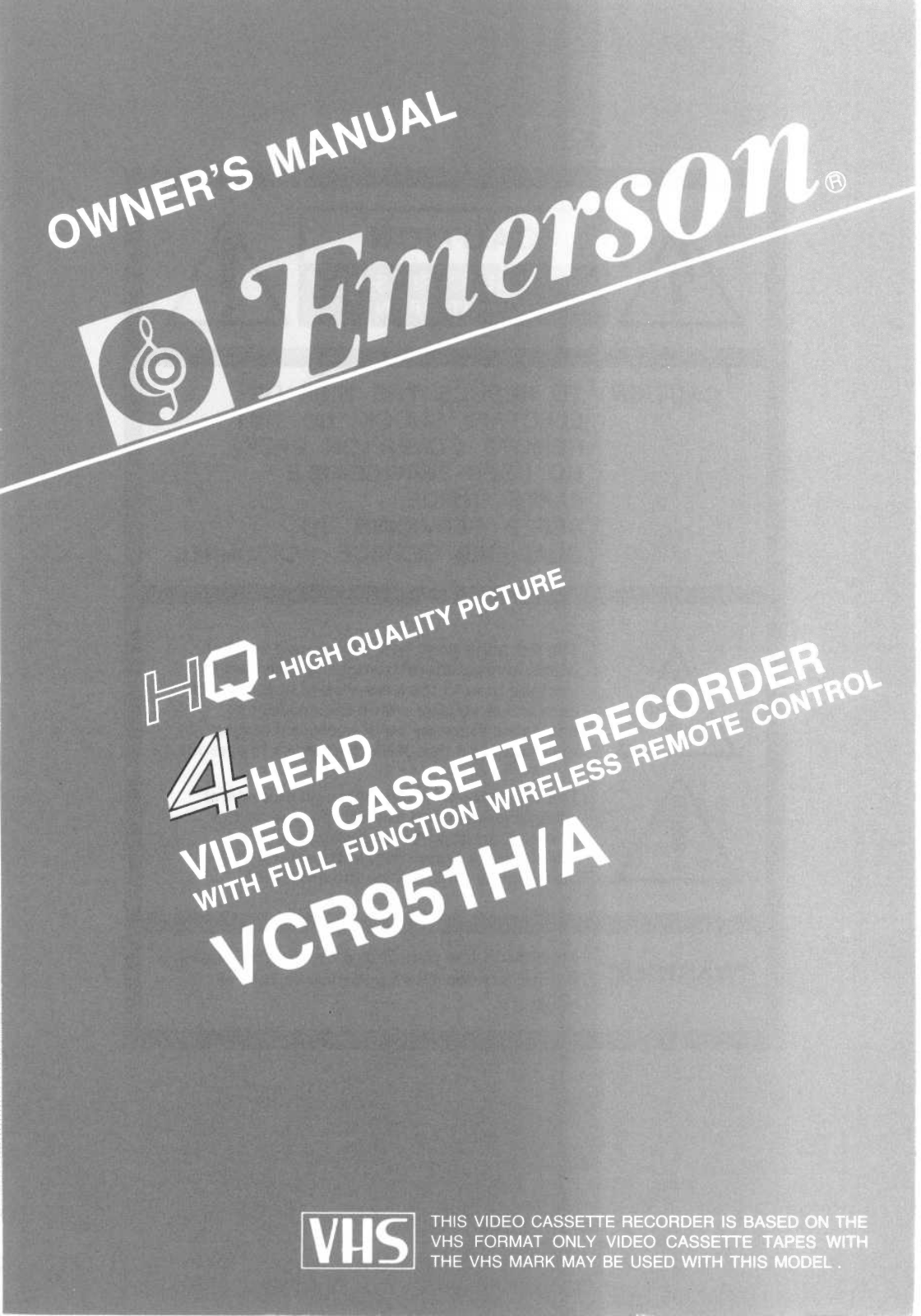 EMERSON VCR951HA User Manual